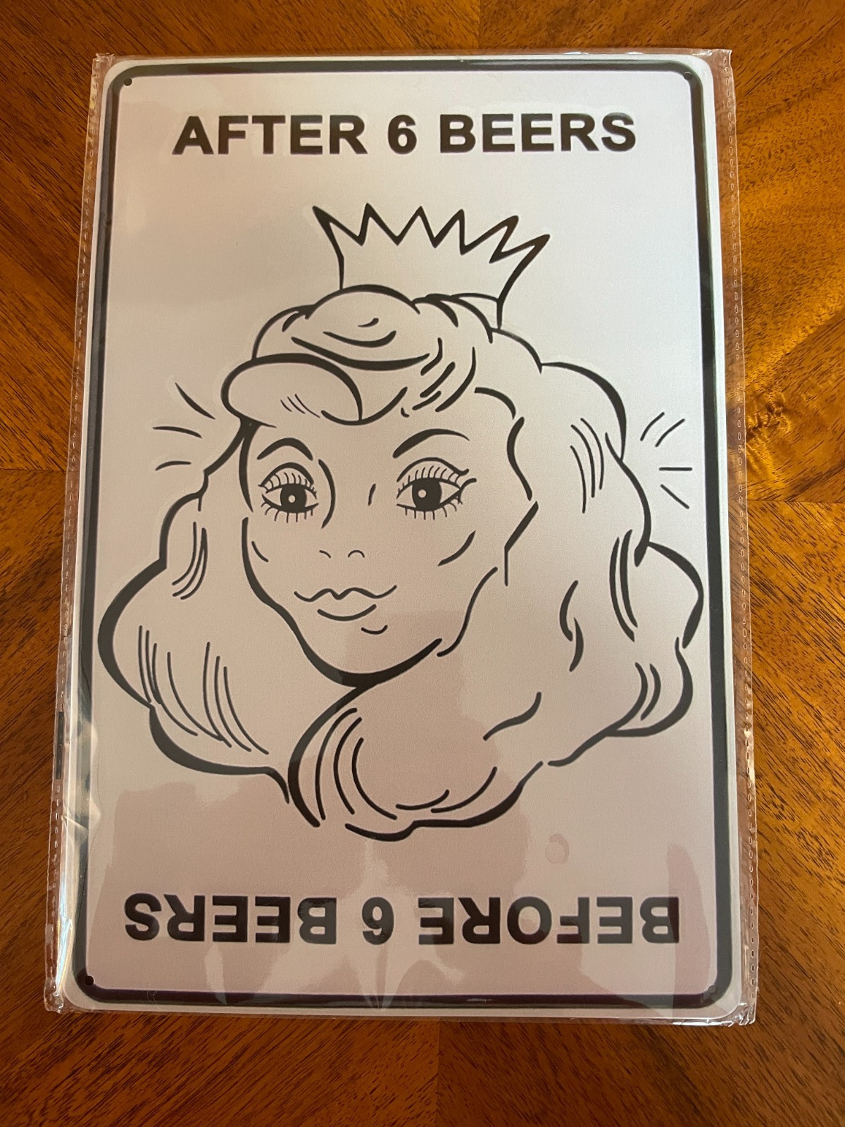 “AFTER 6 BEERS” for Bar /Man Cave METAL SIGN 8″X12″ NEW SEALED US SELLER