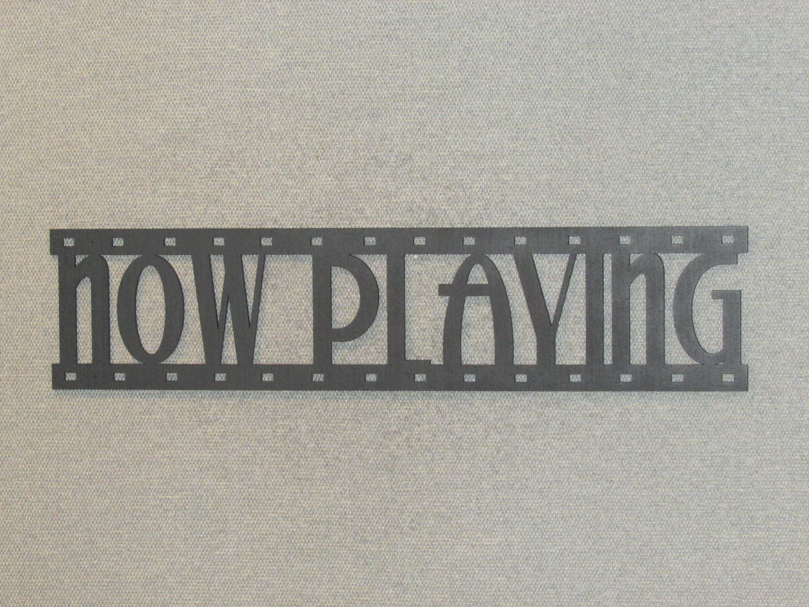 NOW PLAYING Movie Film Strip Wood Wall Word Sign Art Decor Movies Reel