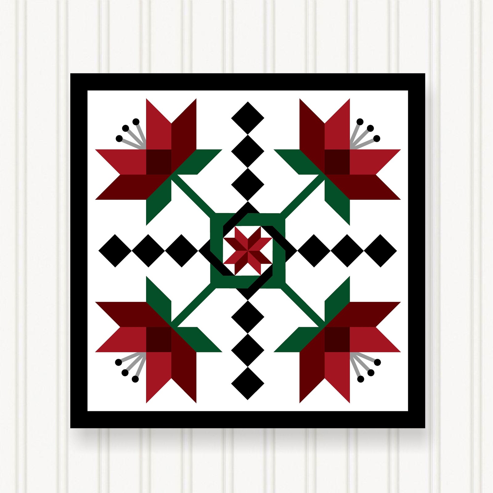 Barn Quilt Square, 8 Sizes, Outdoor & Indoor Wall Art, Home Decor, BQ104-01