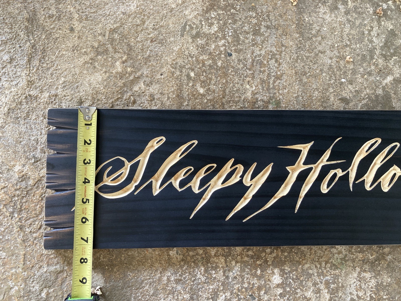 Halloween Sleepy Hollow Wooden Sign Carved Rustic Antique Look