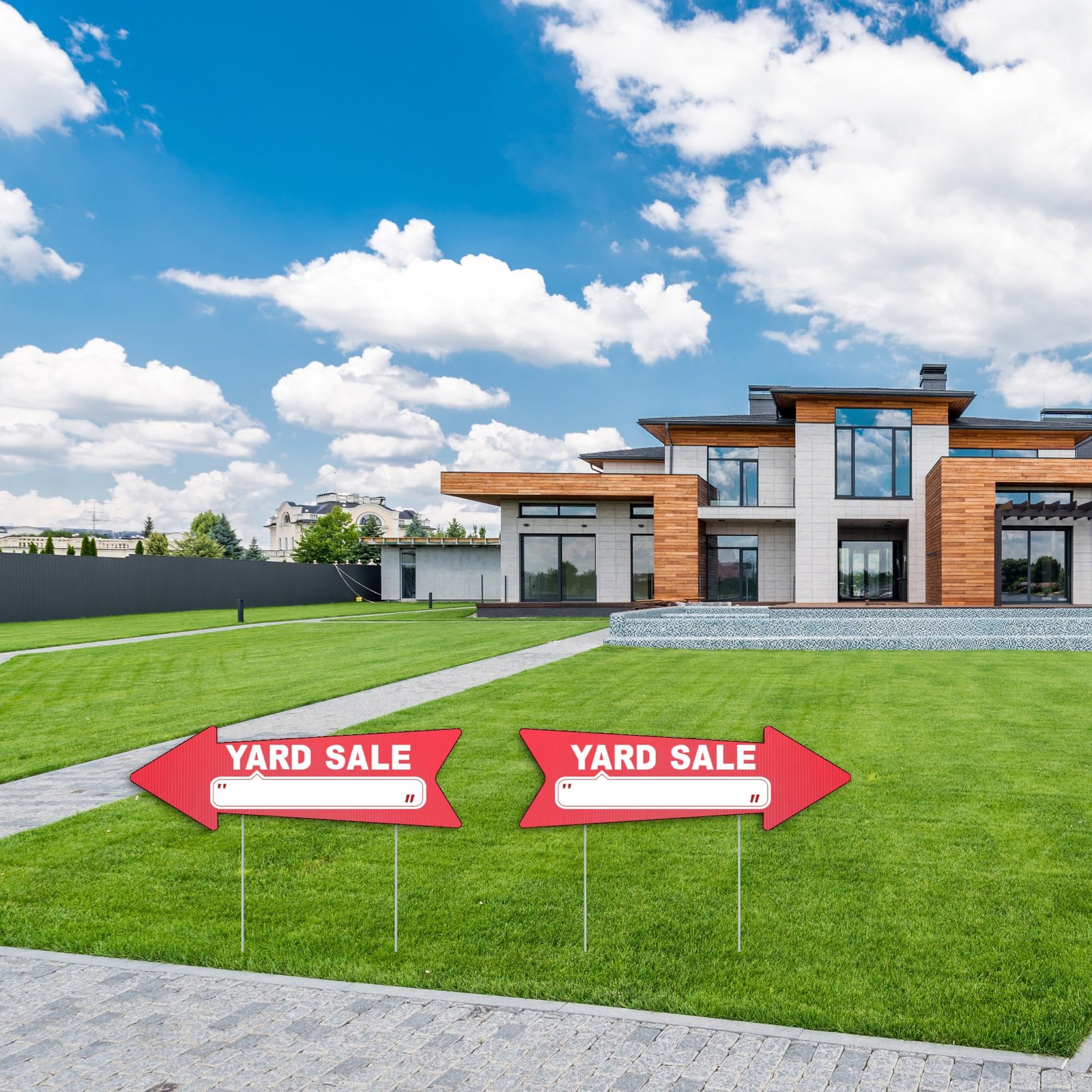 Yard Sale Red Arrow Signs with Stakes16 x 5 in Double Sided,Outdoor Estate Sa…