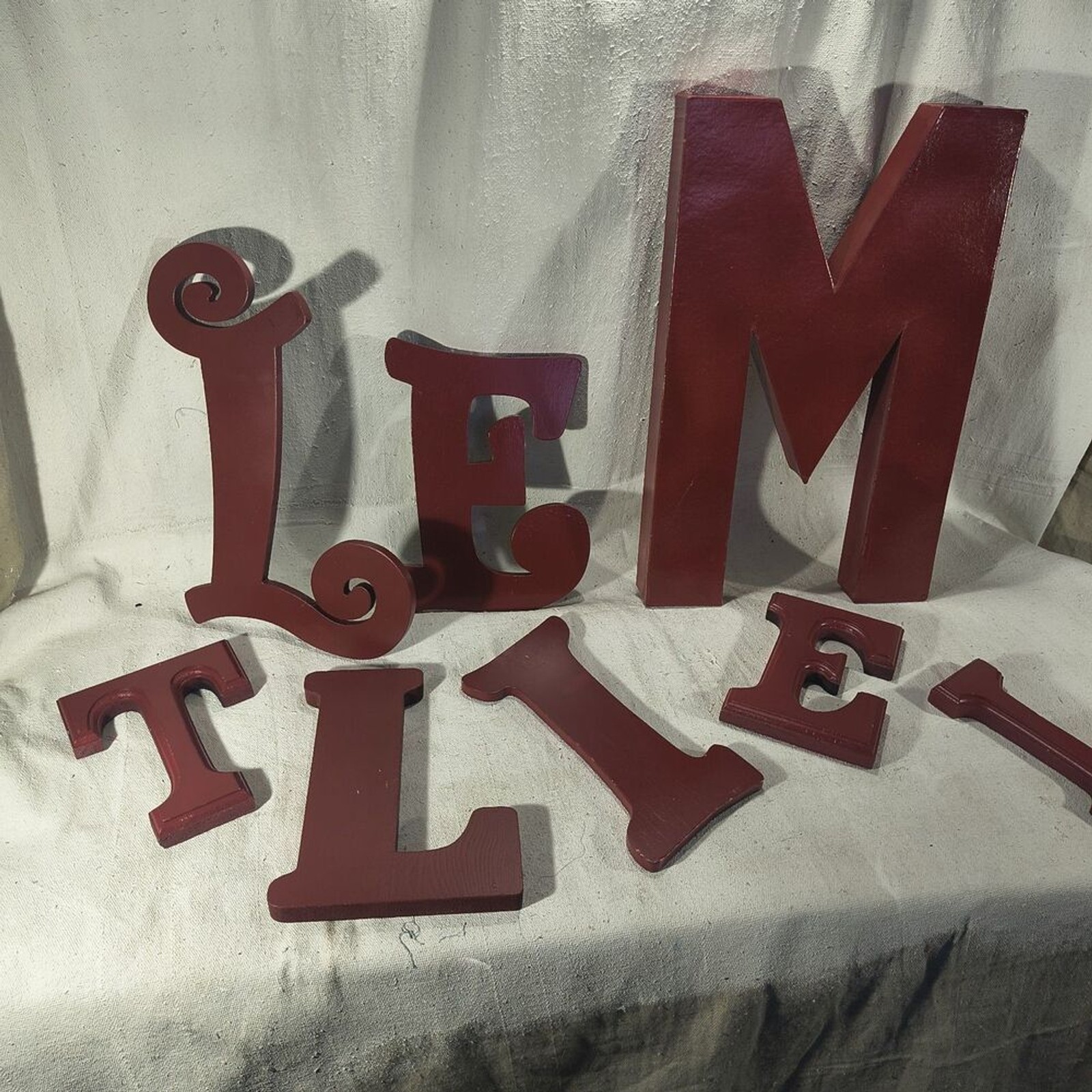 Display Letters In Sizes From 18″ To 5.25″ Variety of 22 different Letters