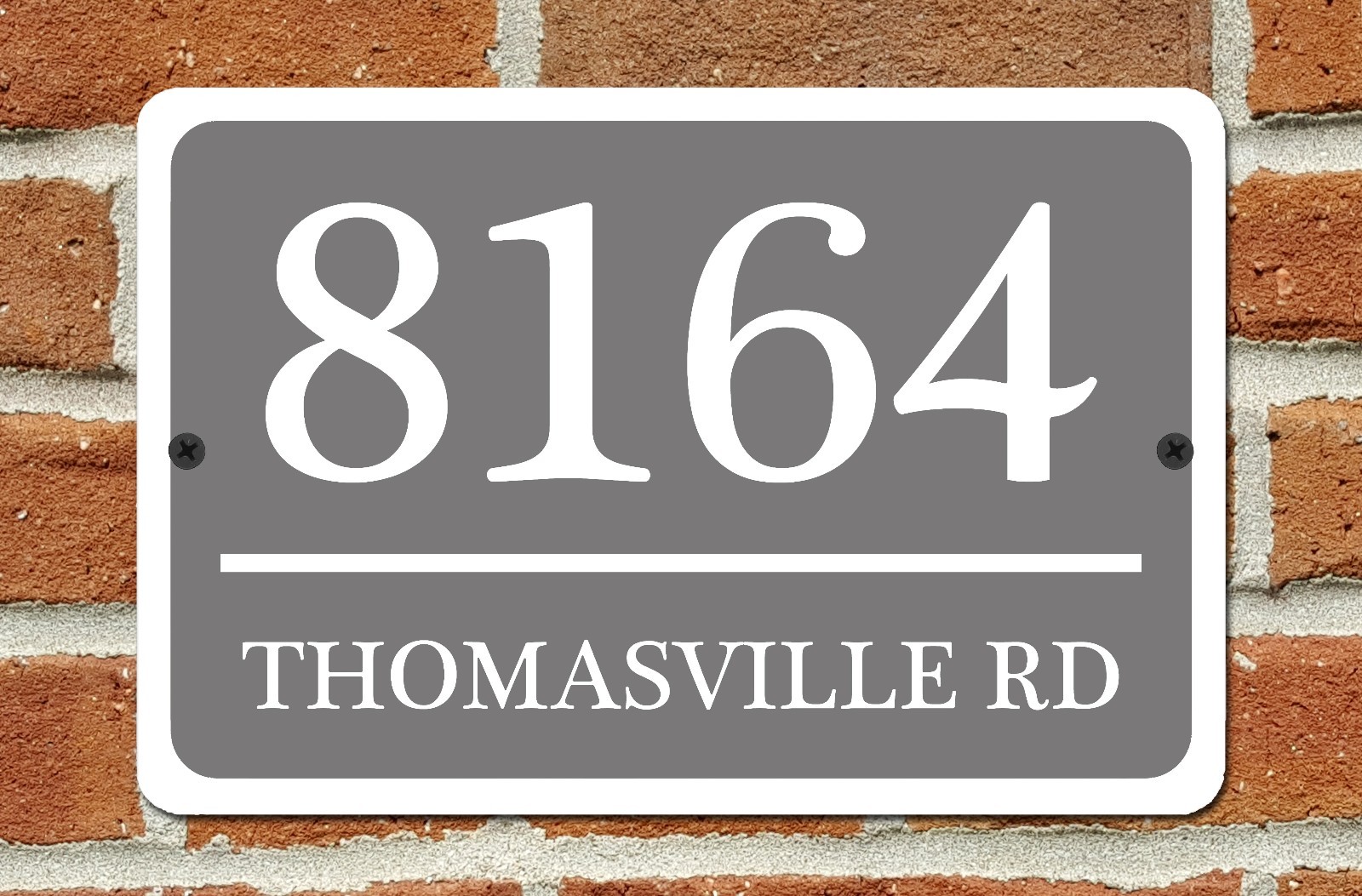 Personalized Home Address Sign Aluminum 12″ x 8″ Custom House Number Plaque