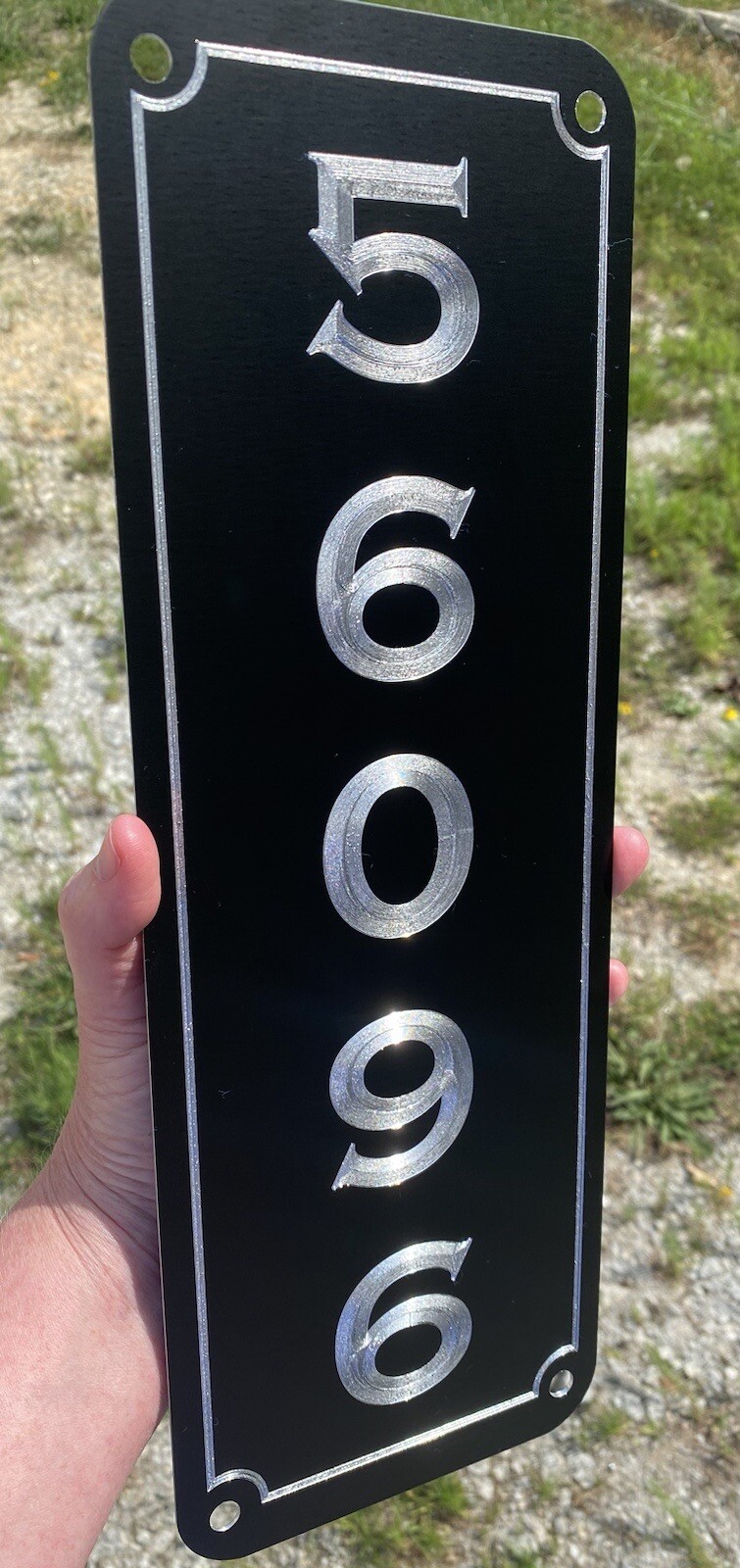 Engraved Personalized Custom House Home Number Street Address Metal 5×14 Sign