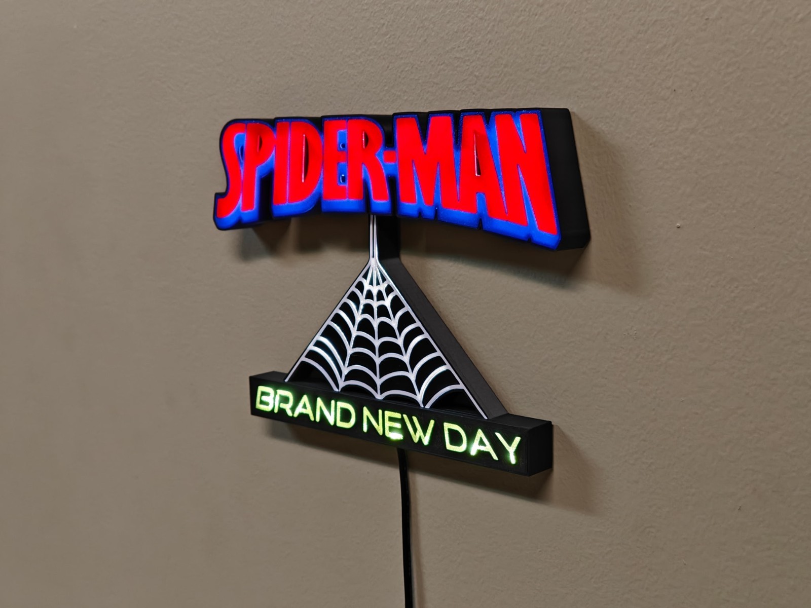 Spider-Man LED Decoration – Marvel light-up wall sign – Brand New Day Desk Lamp