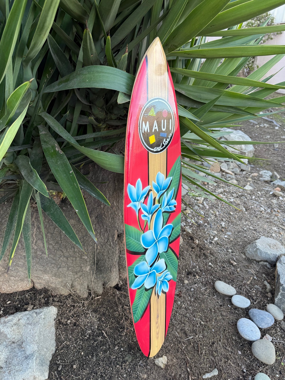 Maui & Sons Vintage Style Decorative Surfboard Wall Plaque 39″ x 10″