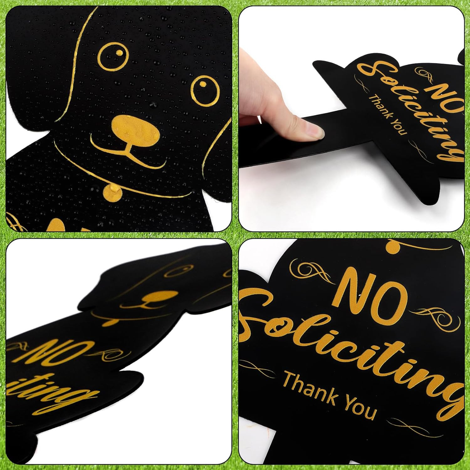 No Soliciting Sign for House Metal No Soliciting Yard Sign with Stake Outdoor Ya
