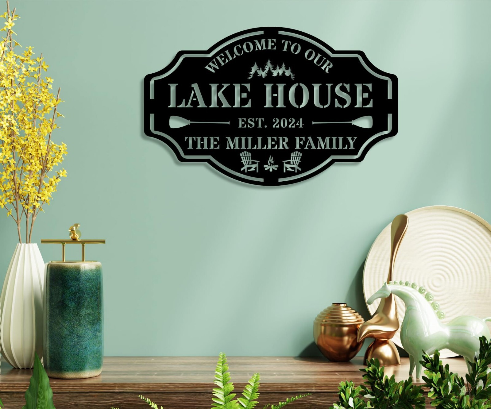 Personalized Metal Lake House Sign, Custom Metal Lake Sign, Custom Metal Sign,