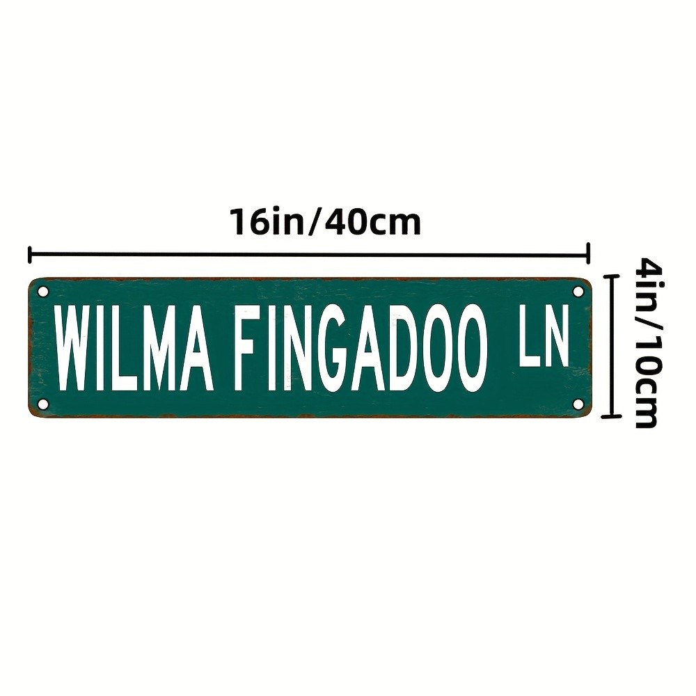 Vintage Green & White Metal Wall Sign 40.64cm*10.16cm