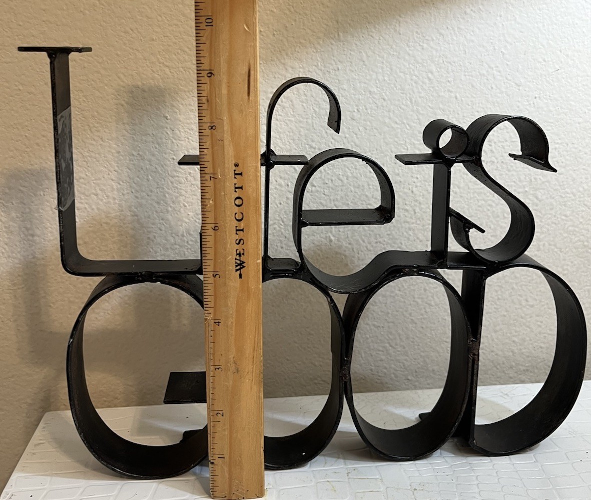 Life Is Good Heavy Black Metal Table Top Decor. 1v.