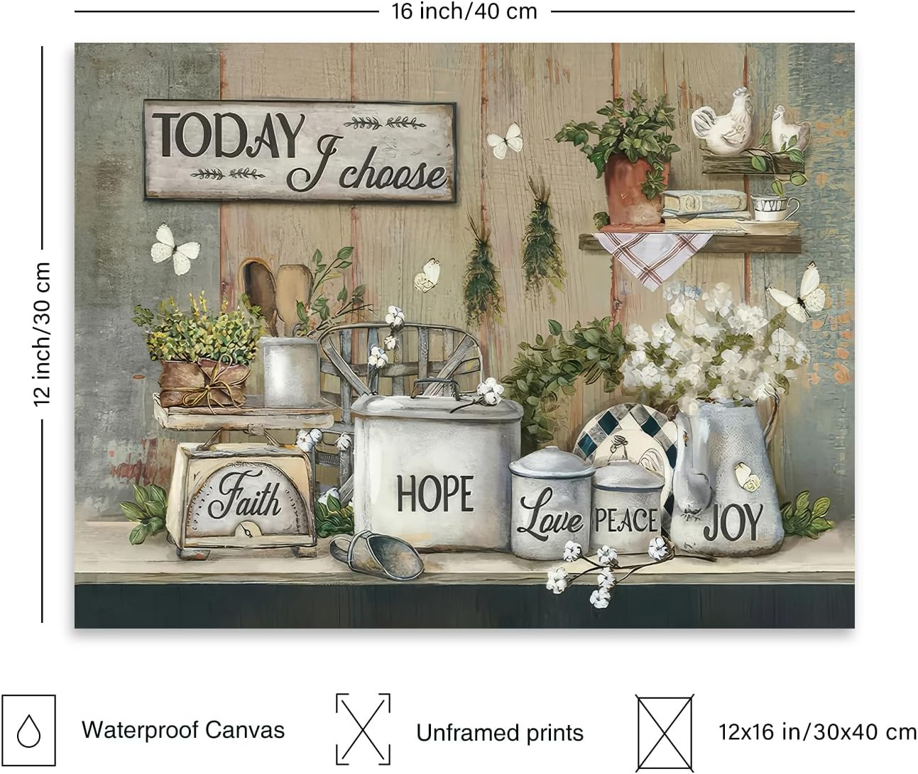 Rustic Farmhouse Kitchen Wall Art Country Farm Kitchen Pictures Motivational Can