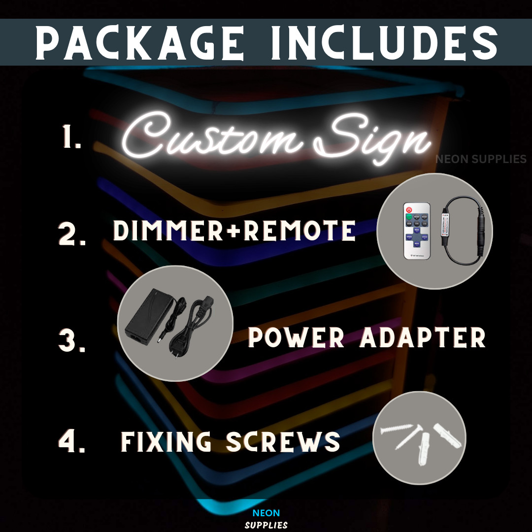 Personalized Neon Sign Custom Name Logo Signs Acrylic Wall Decor LED Night Light