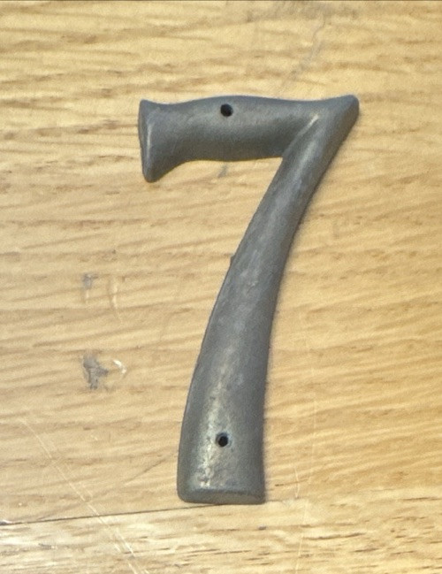 Brass Vintage House Address Numbers 3”