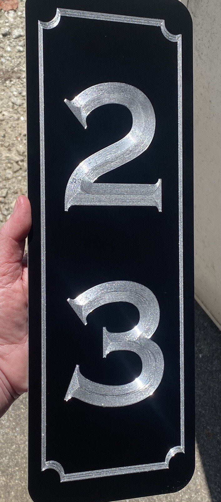 Engraved Personalized Custom House Home Number Street Address Metal 5×14 Sign
