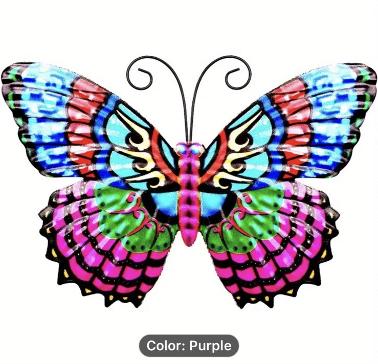 3D Metal Butterflies Set Of 4 Hanging Decor Garden Wedding Party Decor