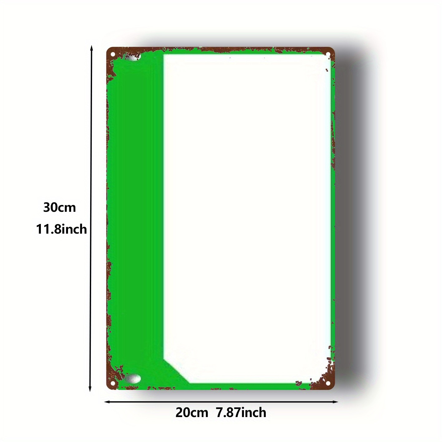Copper Foil Sign Green Border 20.32×30.48cm