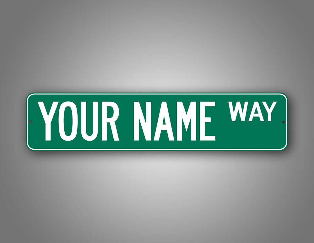 Custom 4″x18″ Green Street Sign Personalized Novelty Any Text Address Road Sign