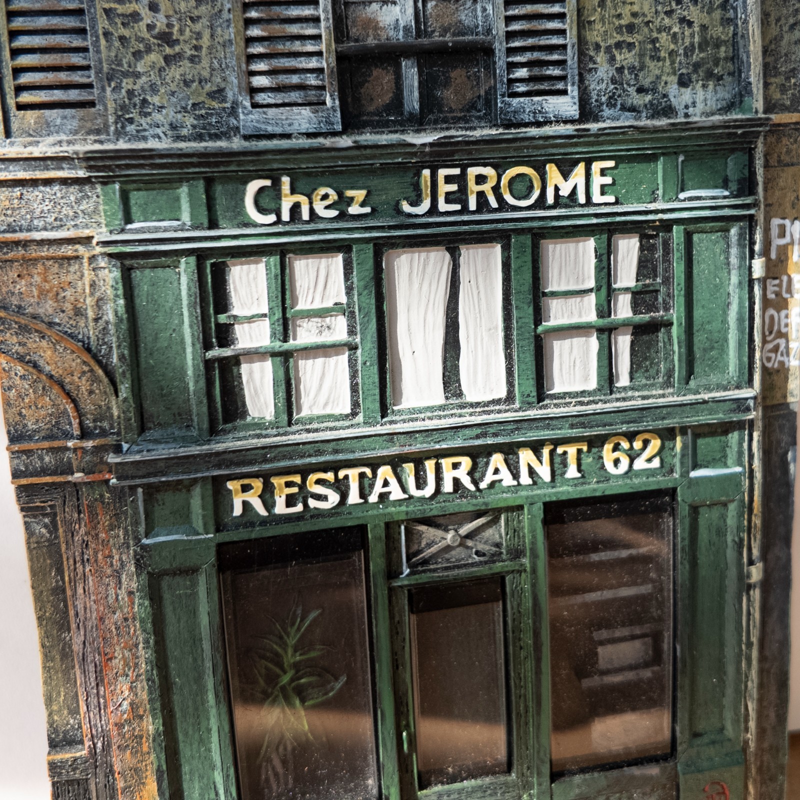 Chui Tak Hak French Paris Store Fronts 3D Art Wall Plaques Set of 3