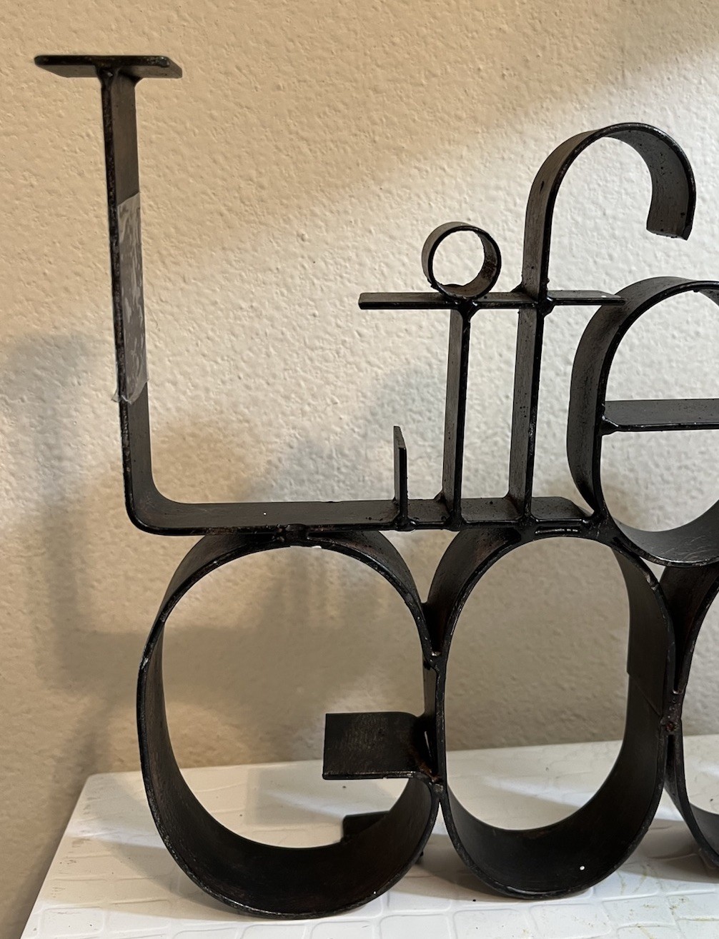 Life Is Good Heavy Black Metal Table Top Decor. 1v.