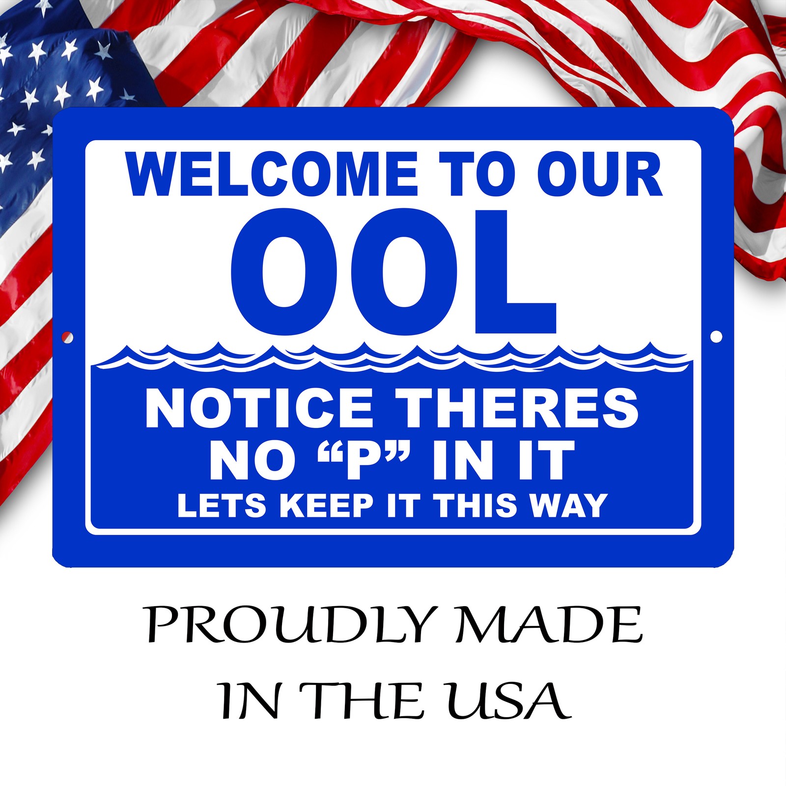 Funny Swimming Pool Sign Metal Tin Sign Indoor Outdoor No P Pee in Pool OOL S…
