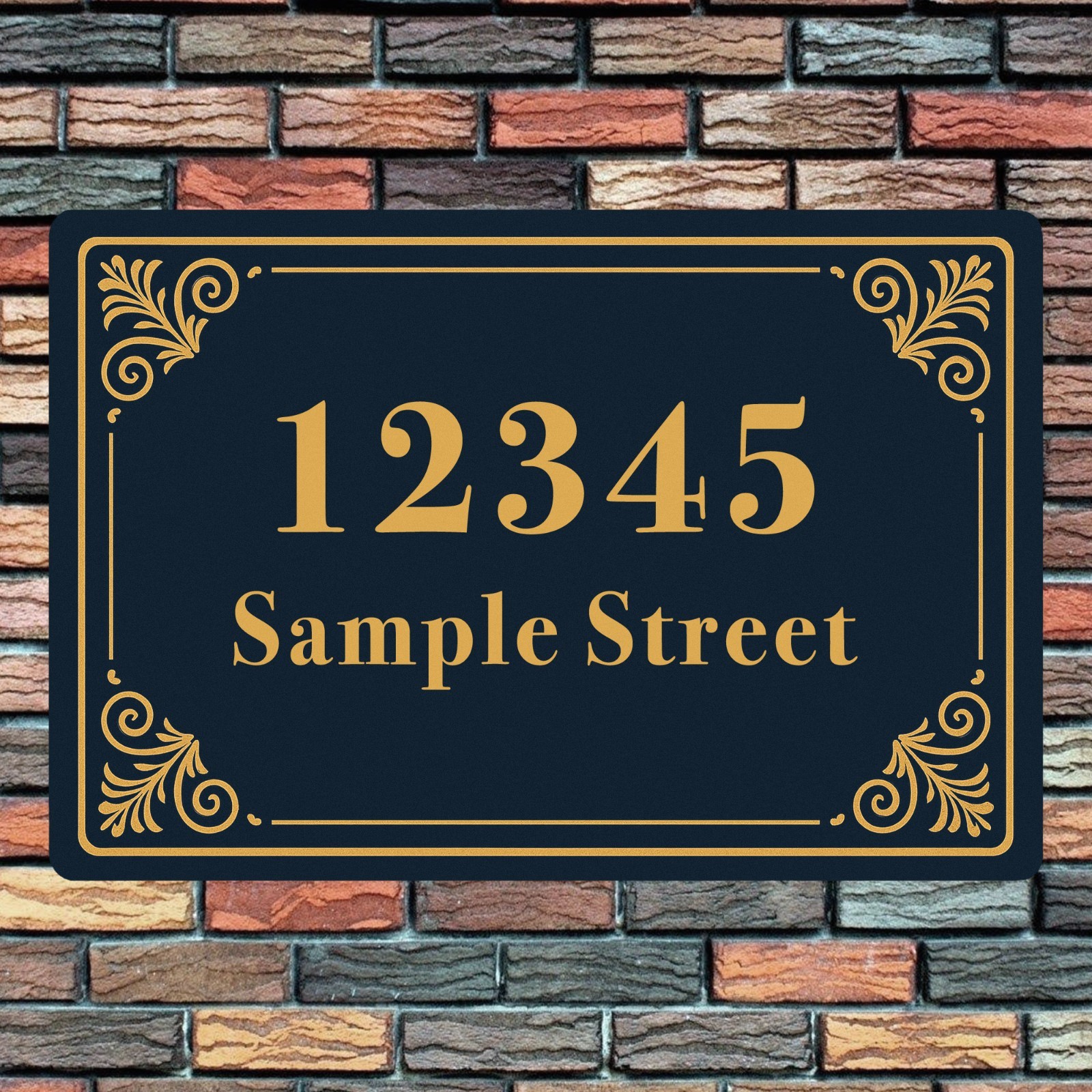 8″ x 12″ House Number Plaque Personalized Home Address Sign Custom Metal Iron