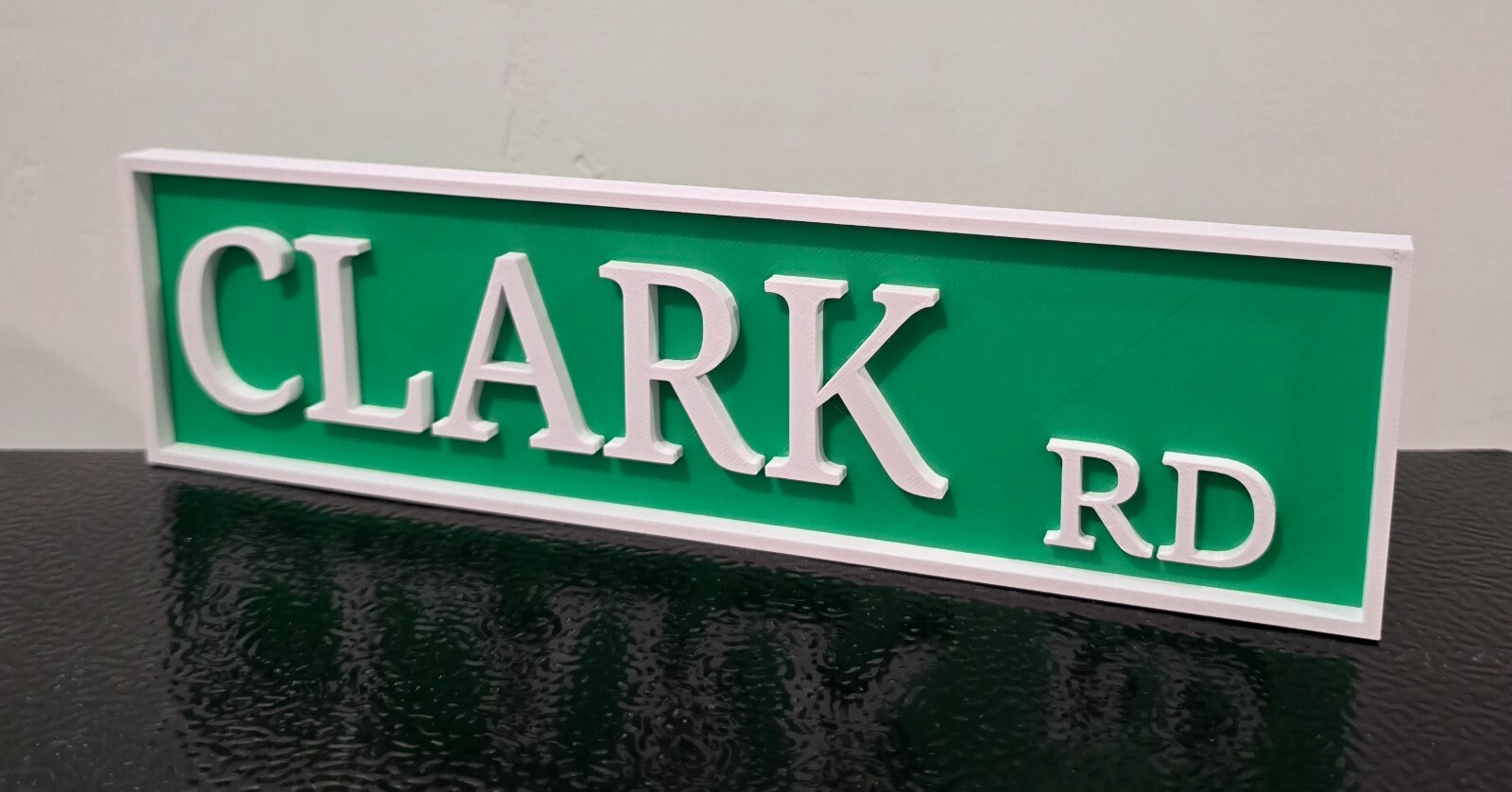 Custom 3D Street Sign – White and Green – Custom Road Sign – Man Cave Sign