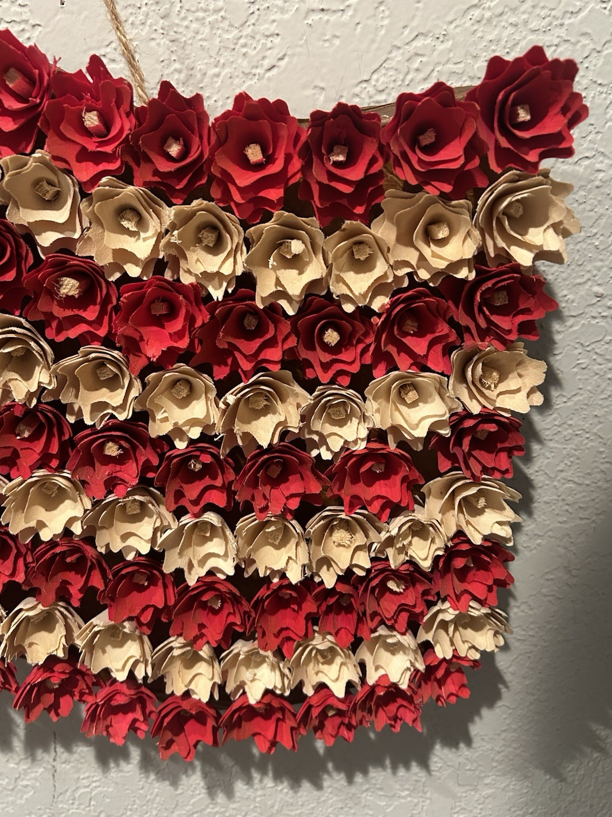 American Flag Floral Woodchip Wall Hanging Decor
