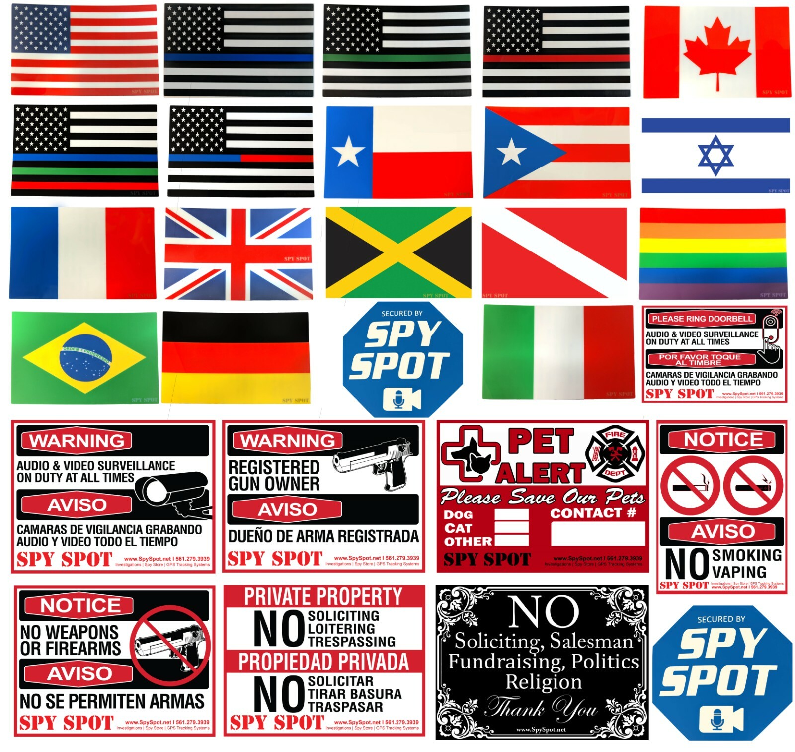 2 Pack of No Soliciting Sign Sticker Vinyl for Door Window Weatherproof Decal