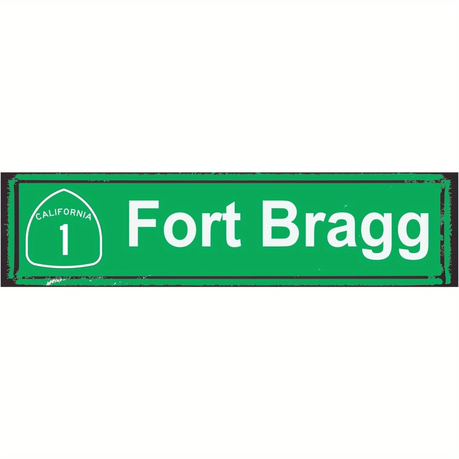 Fort Bragg Metal Sign Aluminum Street Sign 18×4 Funny California Coastal