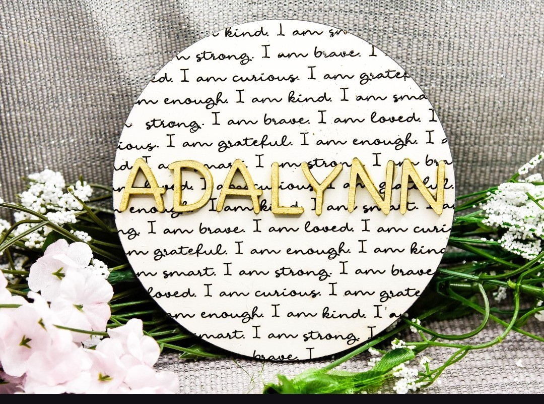 Personalized Round Wood Coaster Set of 3, 4 in – Brooklyn Savannah Adalynn