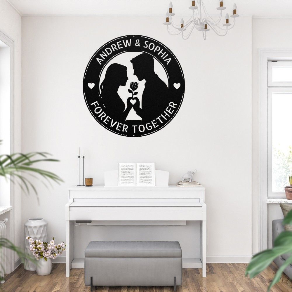 Personalized Romantic Couple Metal Sign Love Wall Decor Valentine’s Day Gift
