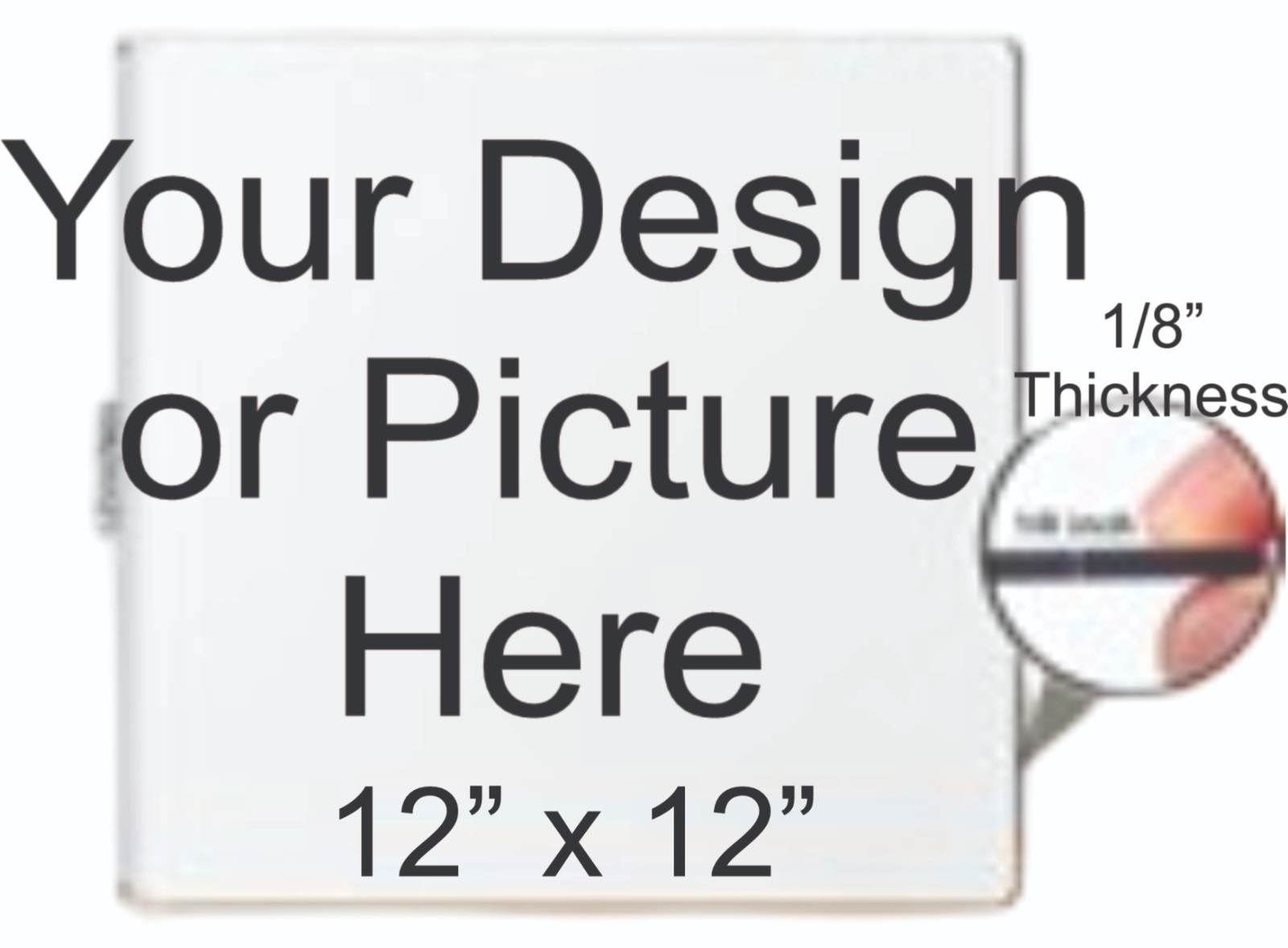 Sign Custom, 12″x12″ MDF Sheet Glossy Your Design, Photo, Text, Wreath add ons