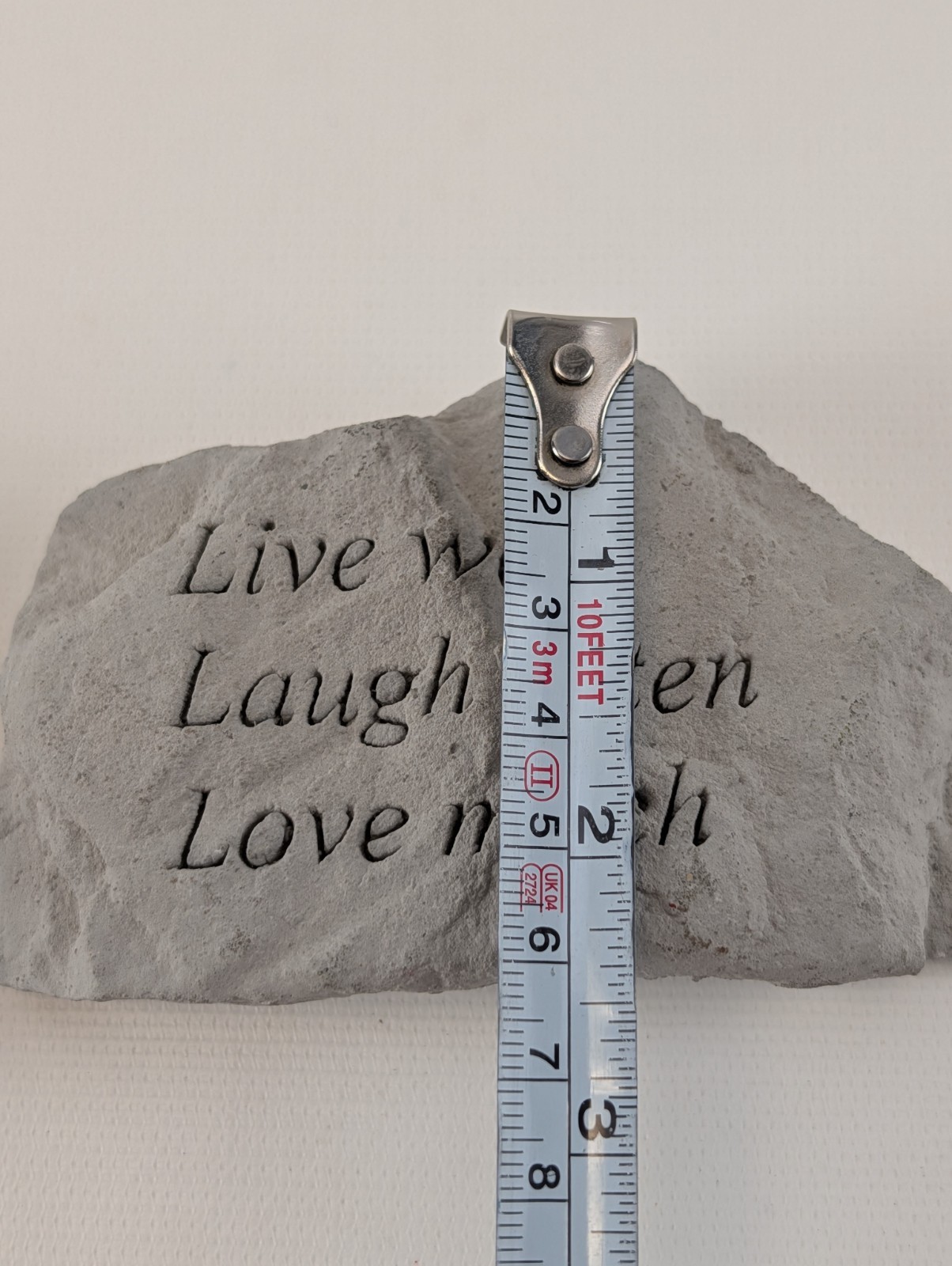 Set of 2 Inspirational Faux Stone Decor “Life is Good” & “Live Well 4×3”