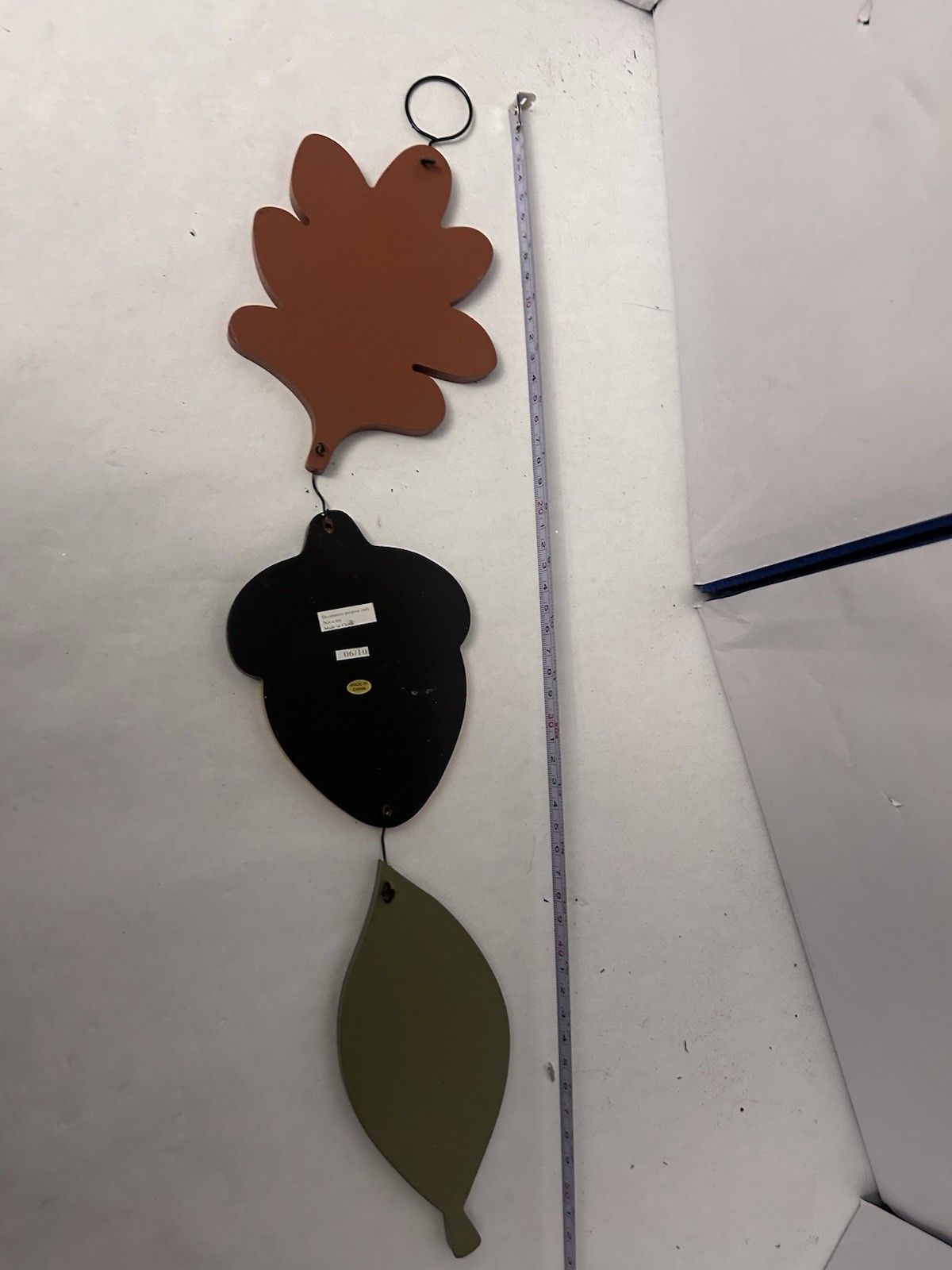 Fall Wall/Door Hanging Decor Wooden Leafs and Acorn Multicolor