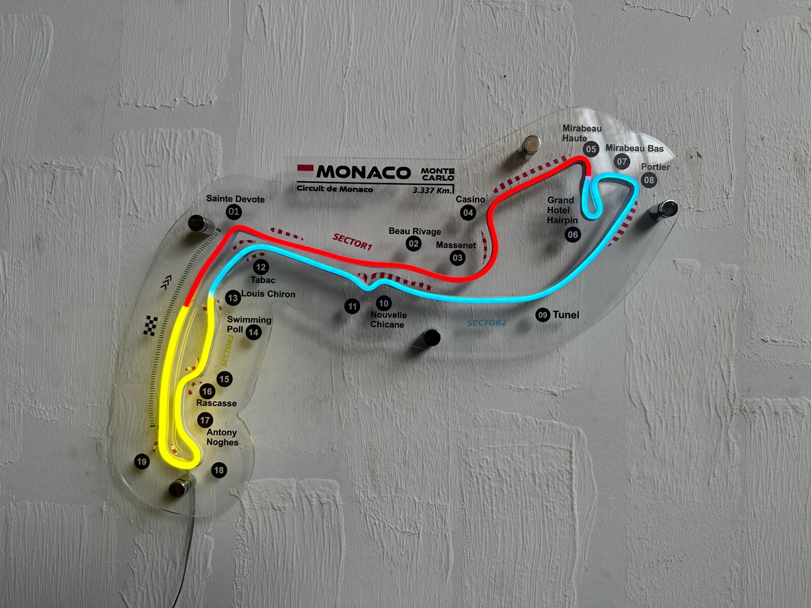 Circuit Monaco Neon Race Track | Neon Race Track | F1 Formula