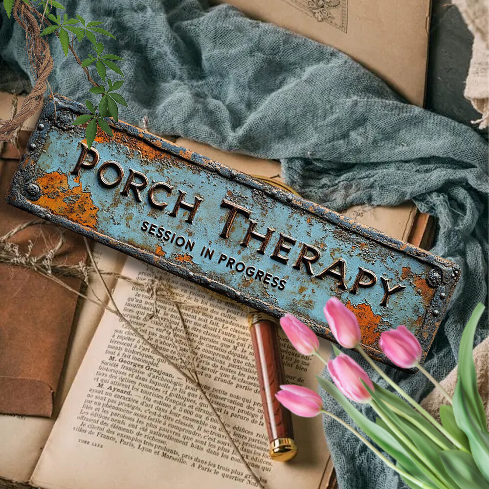1 PC 2D Flat Home & Clinic Porch Therapy Metal Sign for Hospitals