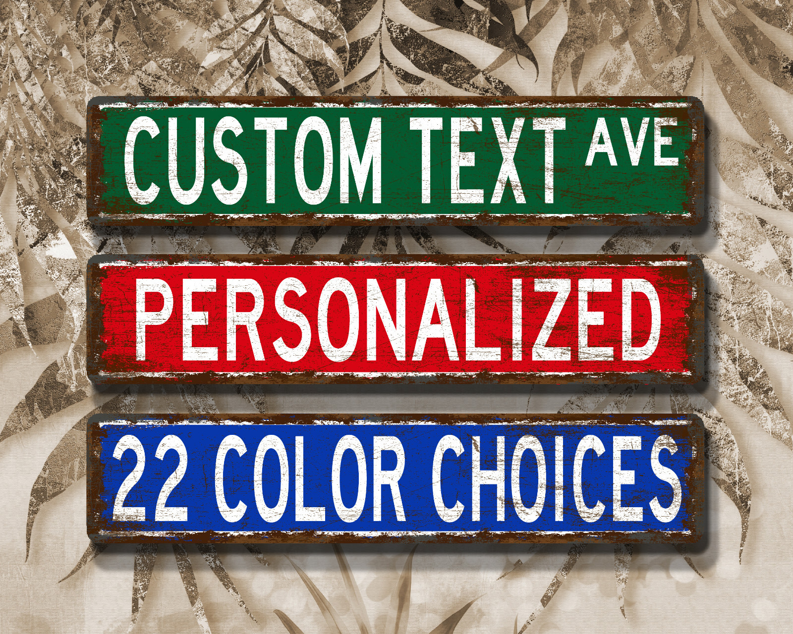 Custom Name Sign Aluminum Street Sign Personalized Sign Plate New Vintage ACW01