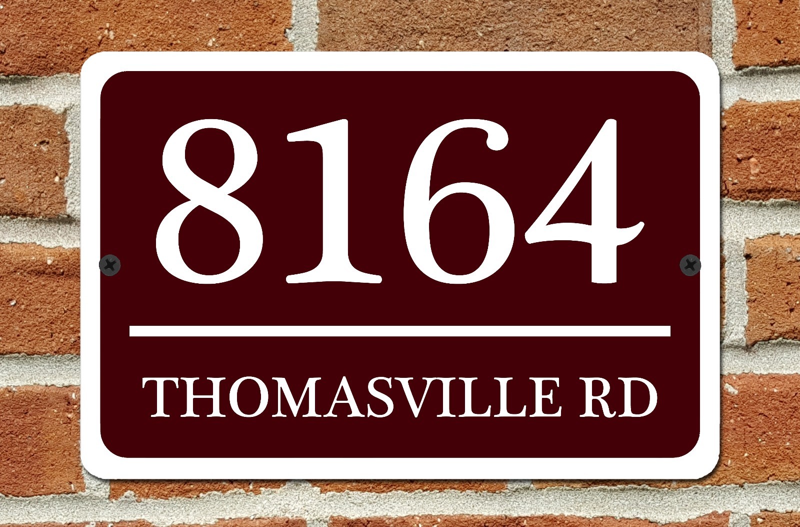 Personalized Home Address Sign Aluminum 12″ x 8″ Custom House Number Plaque