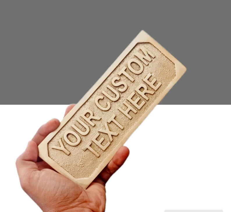 Personalized Brass Plaque – Heavy duty cast brass 3D signs, Name Plates,
