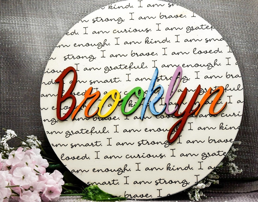 Personalized Round Wood Coaster Set of 3, 4 in – Brooklyn Savannah Adalynn