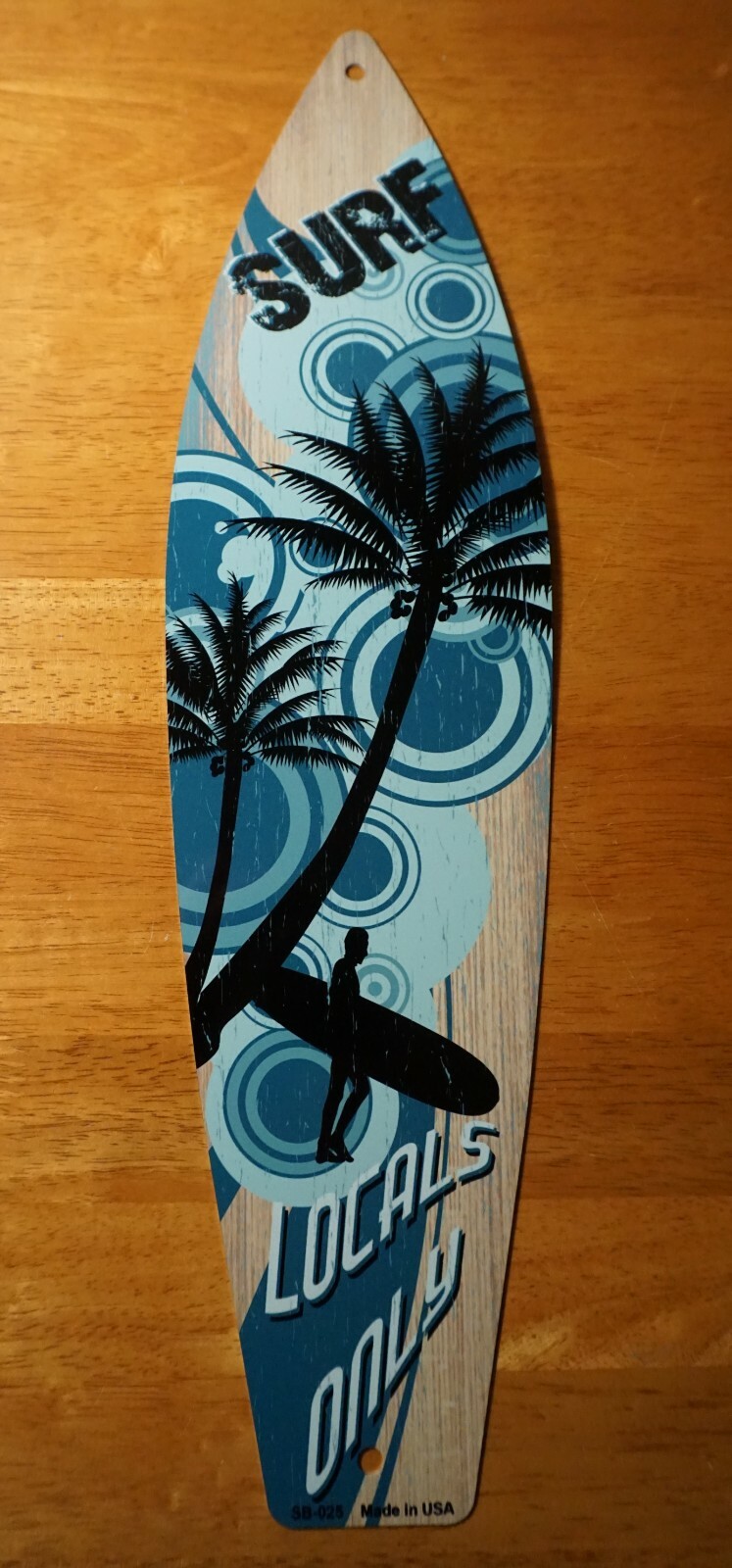 SURF LOCALS ONLY SURFBOARD SIGN Tiki Bar Beach Surfing Surfer Home Decor NEW