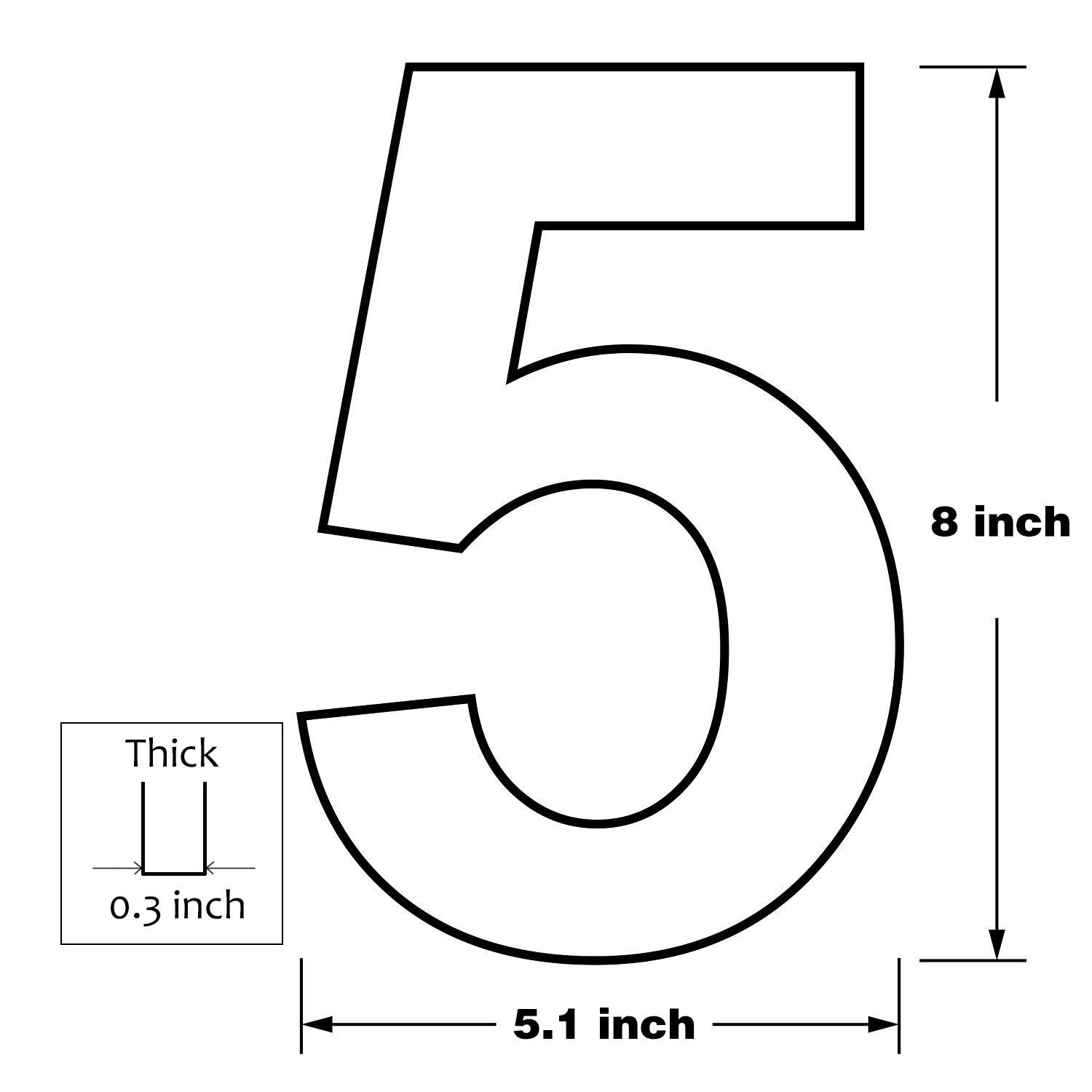 BetLight 8 Inch Modern House Numbers- Premium Aluminum Floating Home Address …