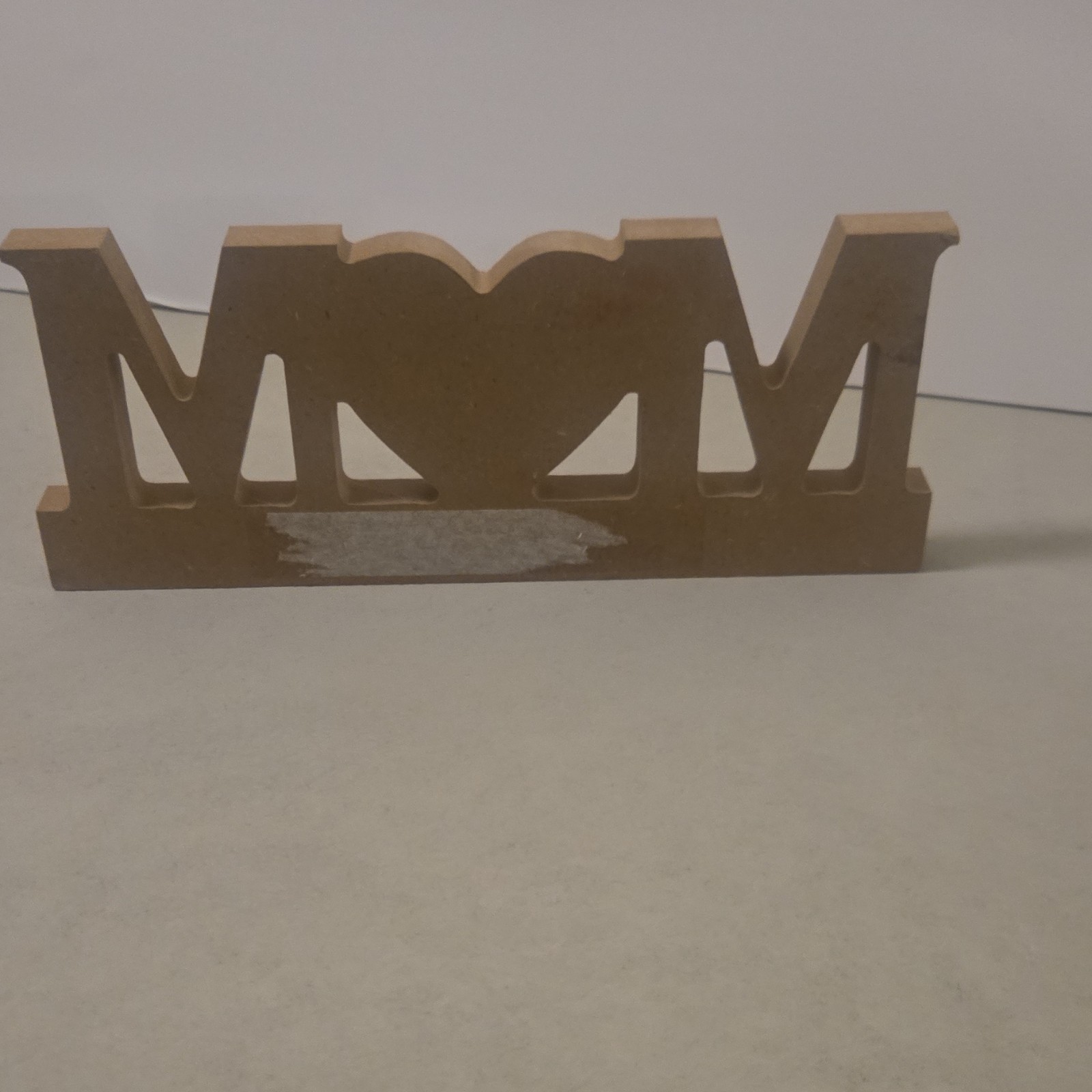 Pink Wooden Heart Plaque Decorative Freestanding Sign for Mom, Family Theme