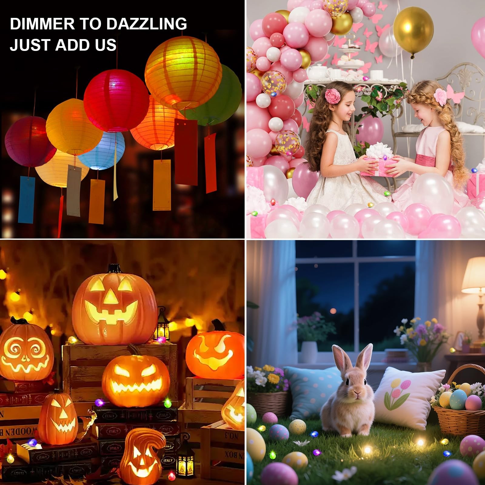 100Pcs Multicolor Balloon Lights with Hook,Long Standby Time,Waterproof Mini …