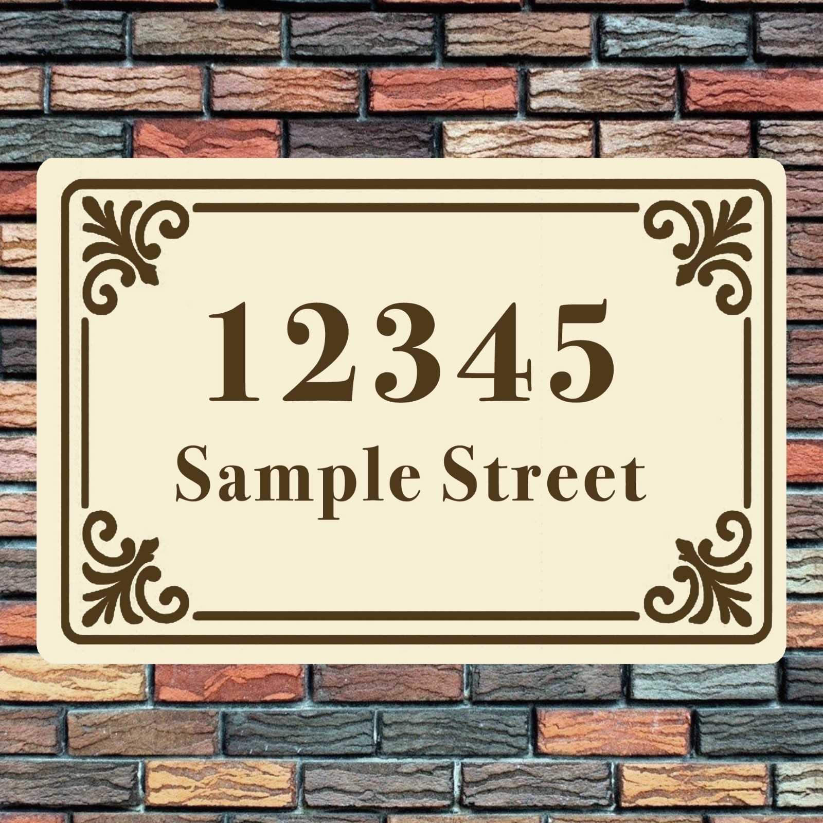 12″ x 8″ Custom Metal Iron House Number Plaque Personalized Home Address Sign