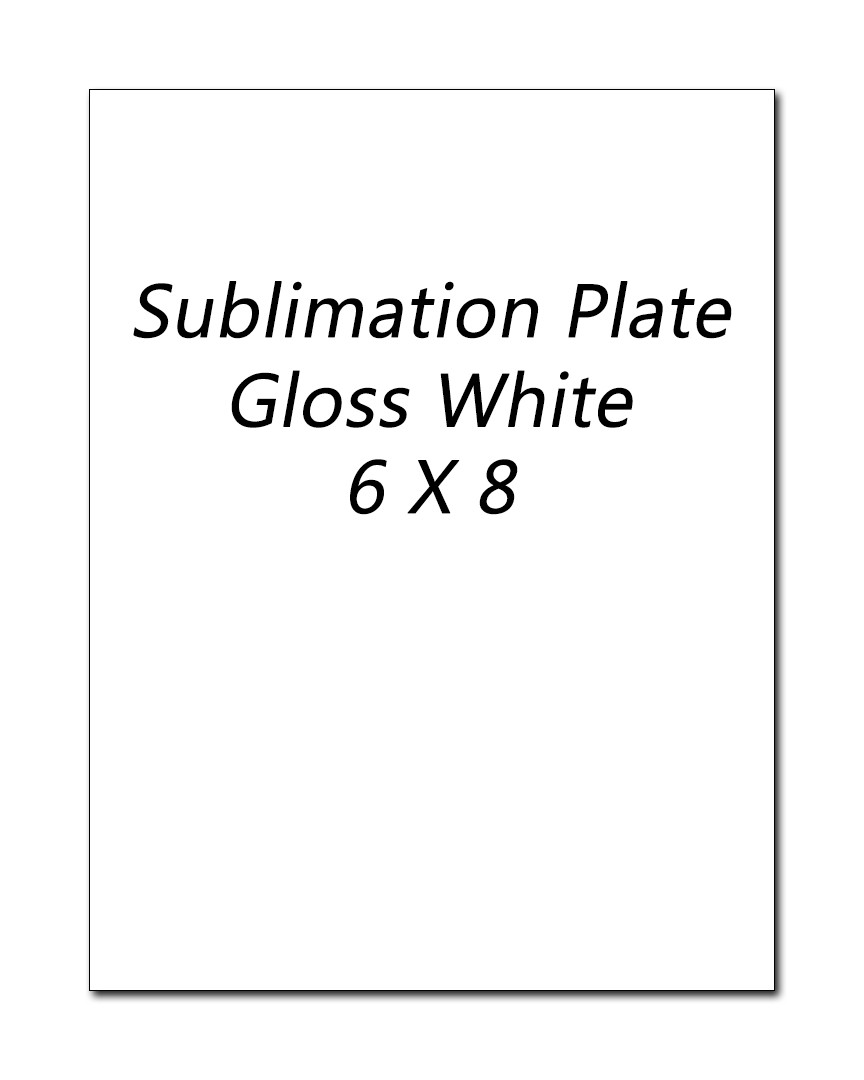 Plaque Plates (lot of 6) – Sublimation – Gloss White – Free Shipping