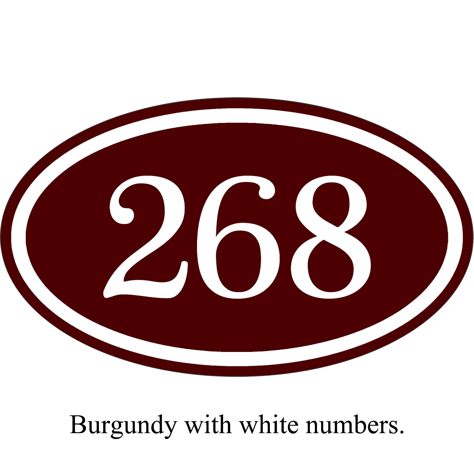 Personalized House Address Number Sign Aluminum Plaque 12″ x 7″ Custom Colors