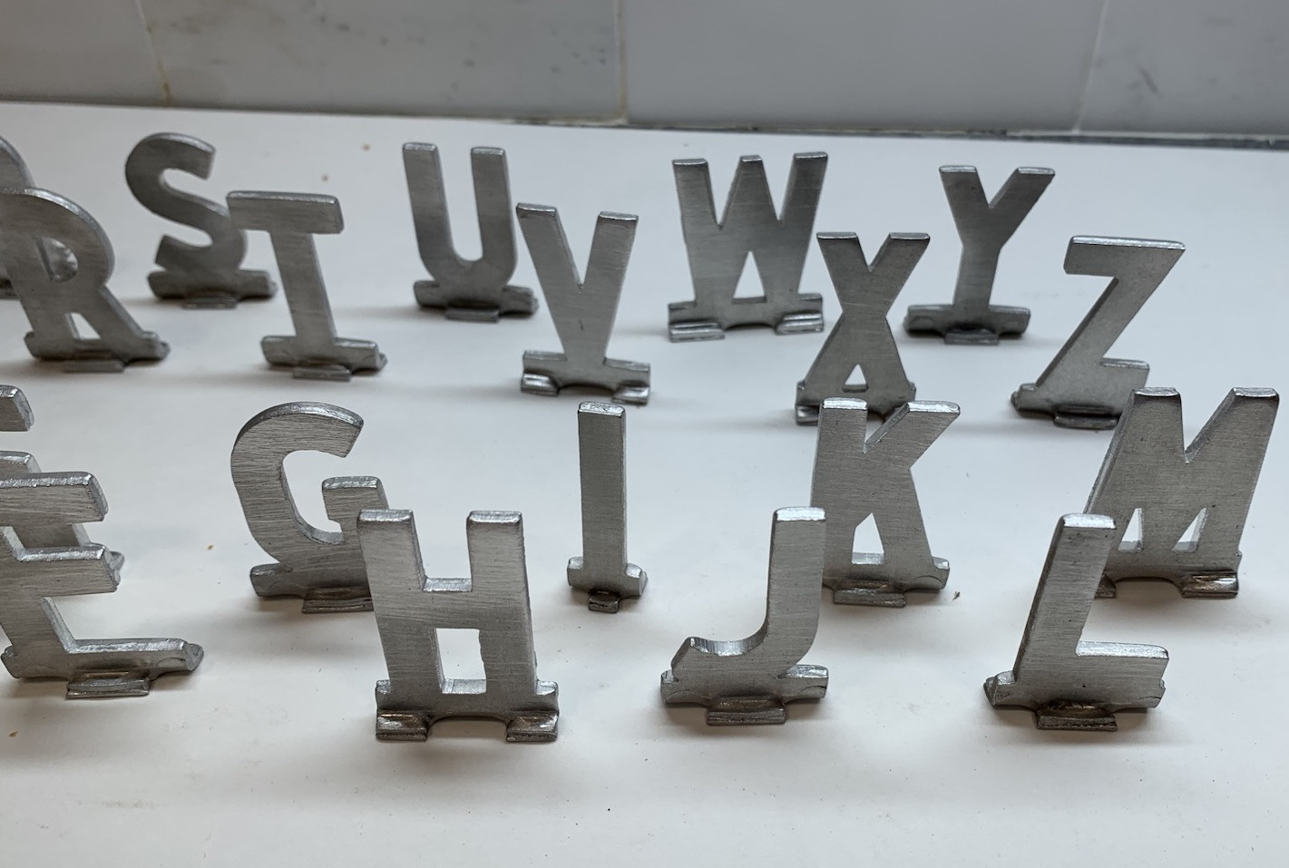 A-Z & Dun-Mor Mailbox Track Letters Aluminum Vtg You Choose Name Initials Metal