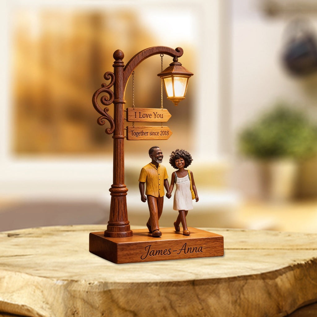 Custom Photo Couple Lamp Acrylic Block Personalized Anniversary Gift