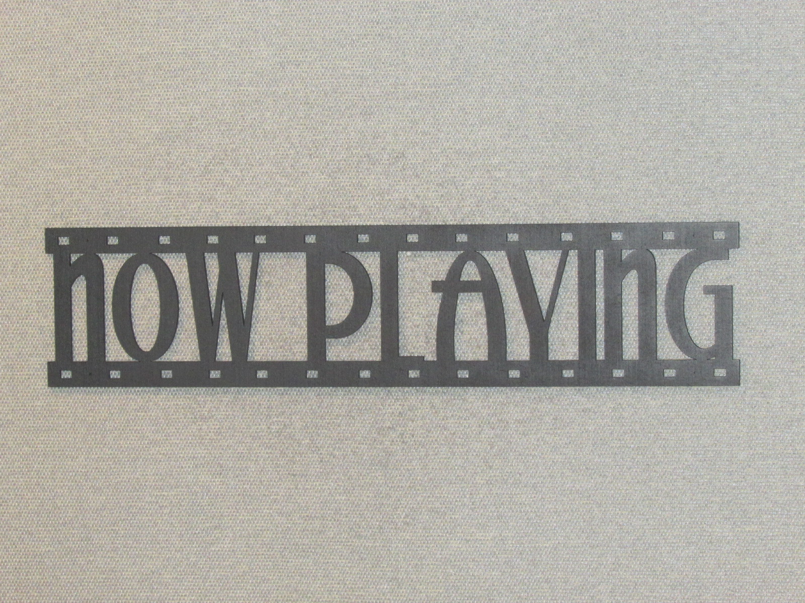 NOW PLAYING Movie Film Strip Wood Wall Word Sign Art Decor Movies Reel